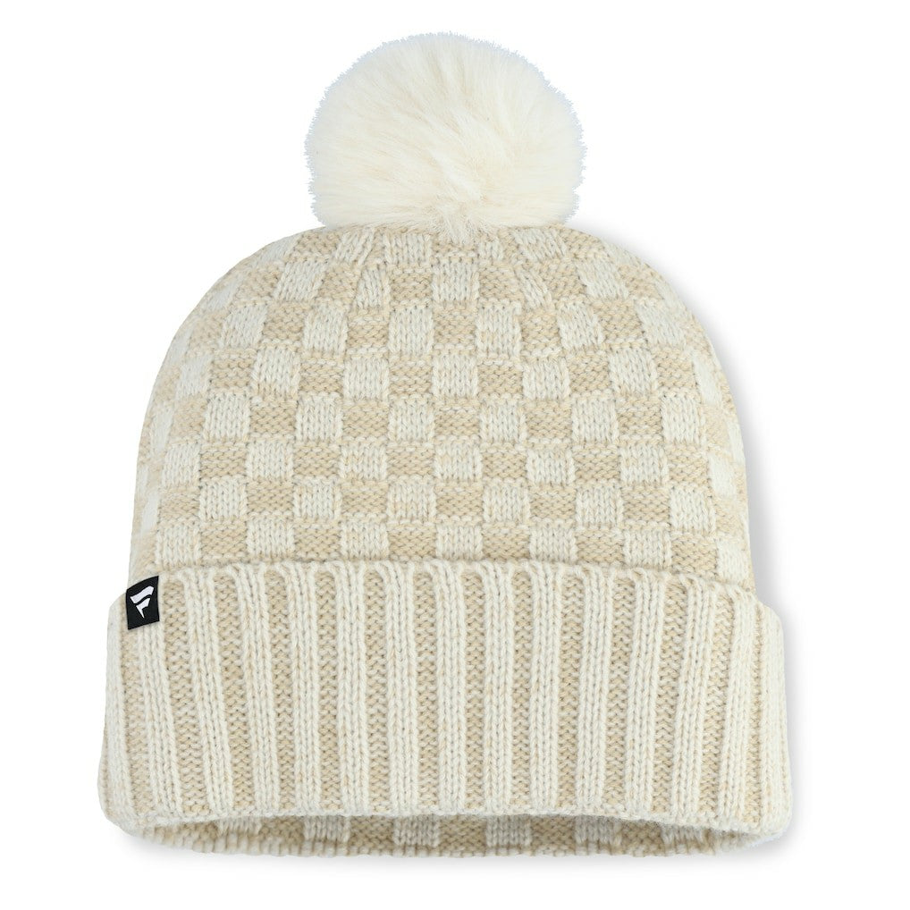 Arizona Cardinals Women's Nickel Cuffed Knit Hat with Pom - Natural sale