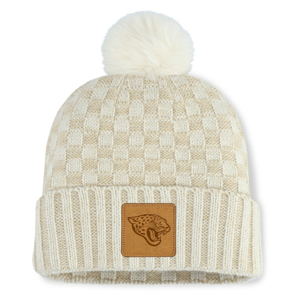 Jacksonville Jaguars Women's Nickel Cuffed Knit Hat with Pom - Natural cheap