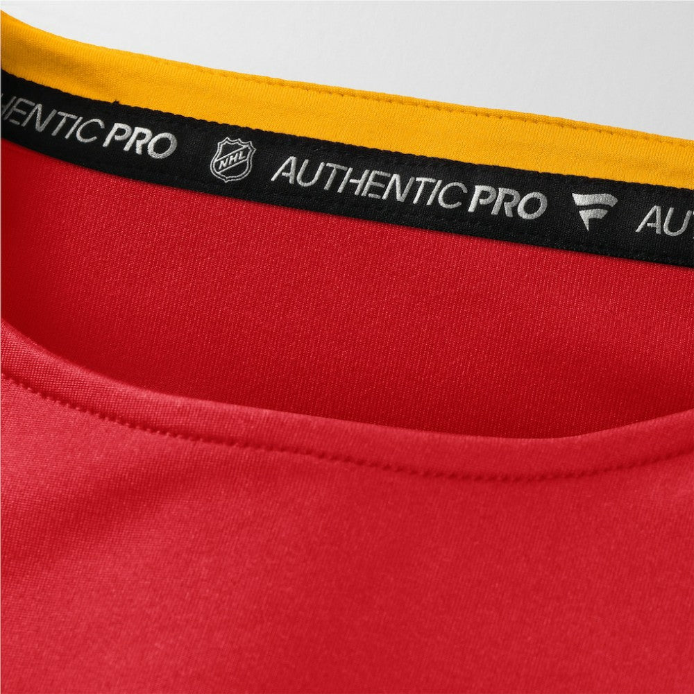 Calgary Flames Fanatics Authentic Pro Rink Tech Long Sleeve T-Shirt Red