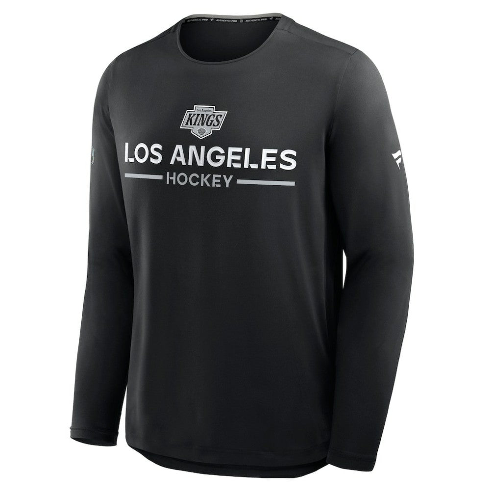 Los Angeles Kings Fanatics Authentic Pro Rink Tech Long Sleeve T-Shirt Black