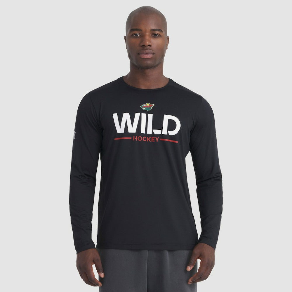 Minnesota Wild Fanatics Authentic Pro Rink Tech Long Sleeve T-Shirt Black