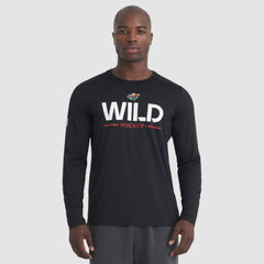 Minnesota Wild Fanatics Authentic Pro Rink Tech Long Sleeve T-Shirt Black