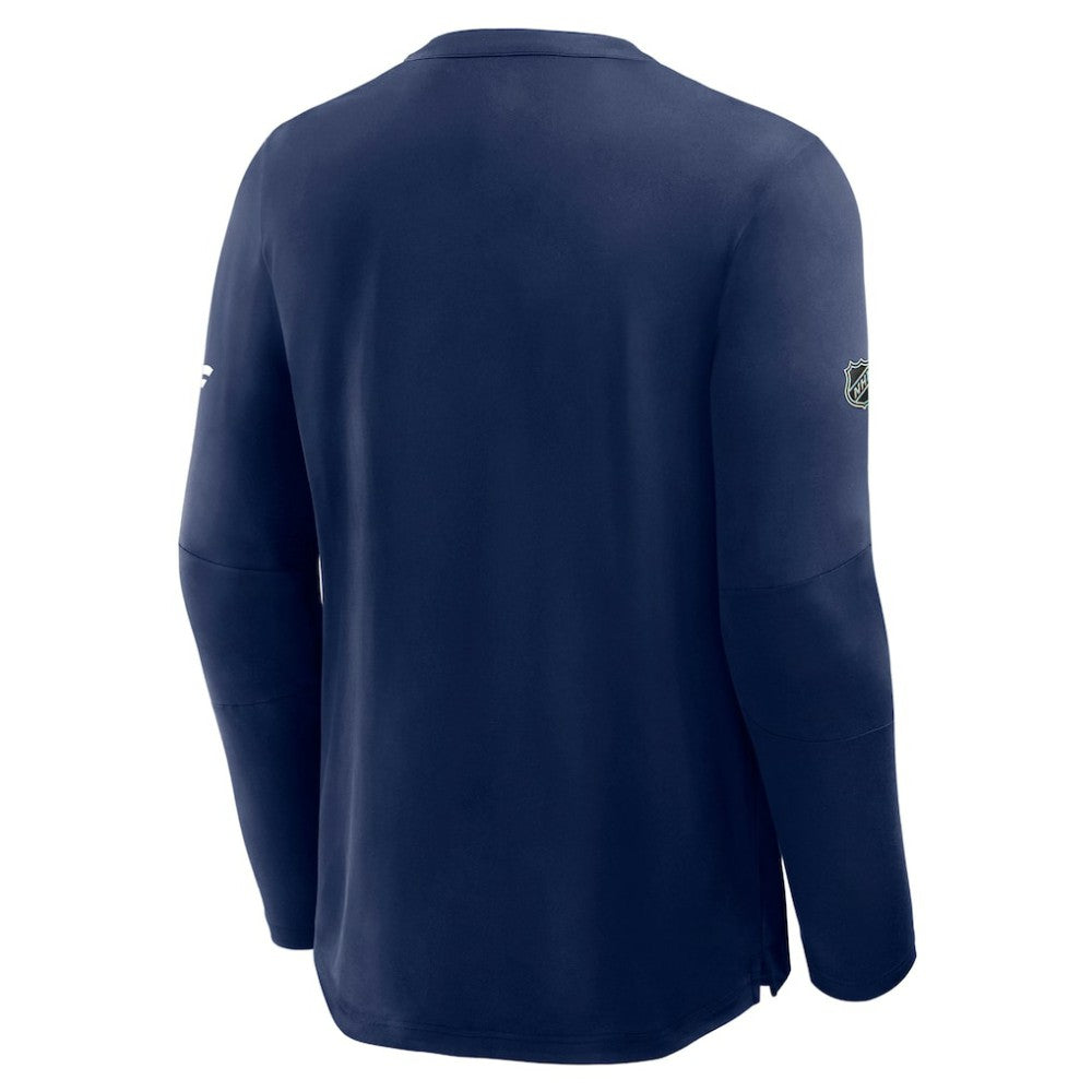 Montreal Canadiens Fanatics Authentic Pro Rink Tech Long Sleeve T-Shirt Navy
