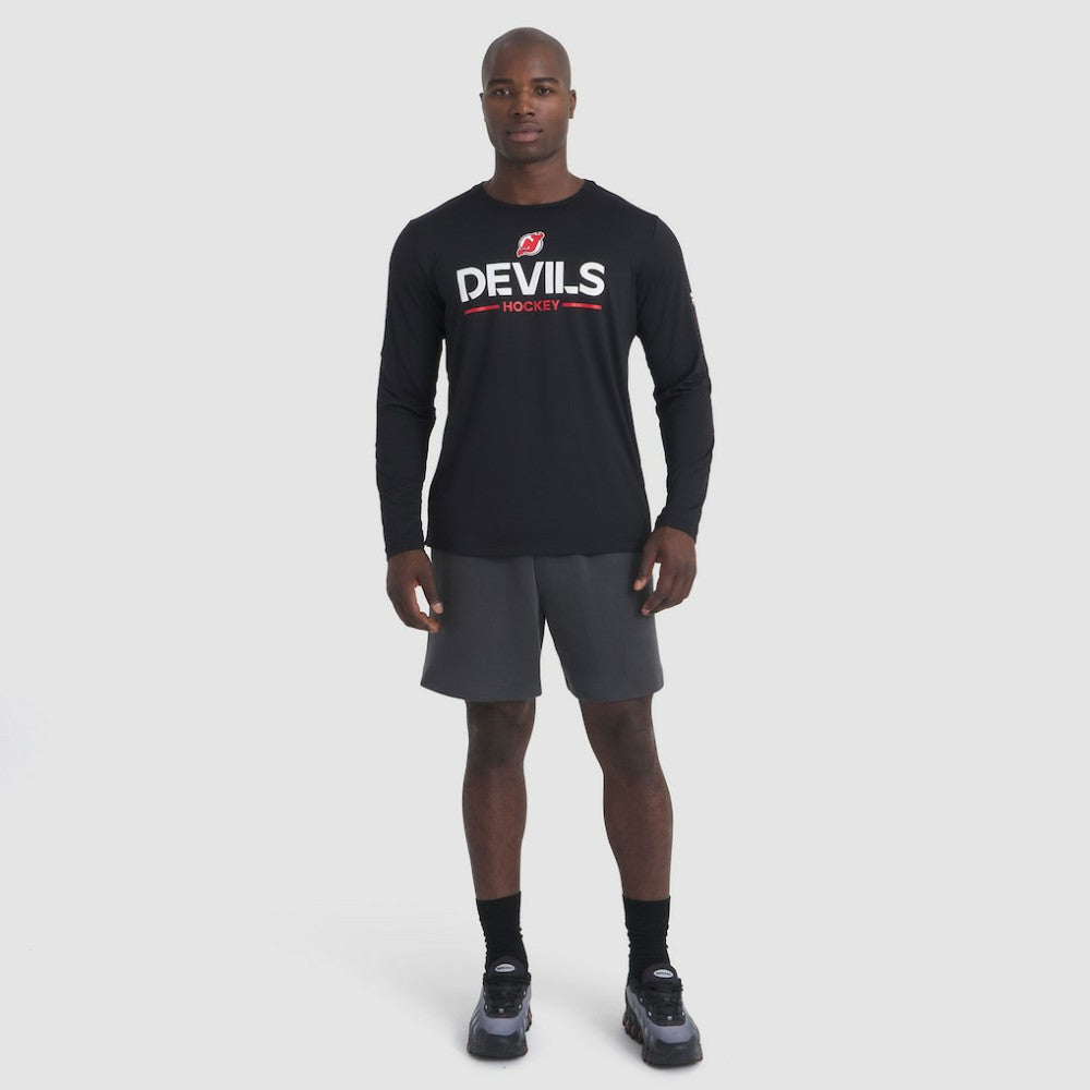 New Jersey Devils Fanatics Authentic Pro Rink Tech Long Sleeve T-Shirt Black