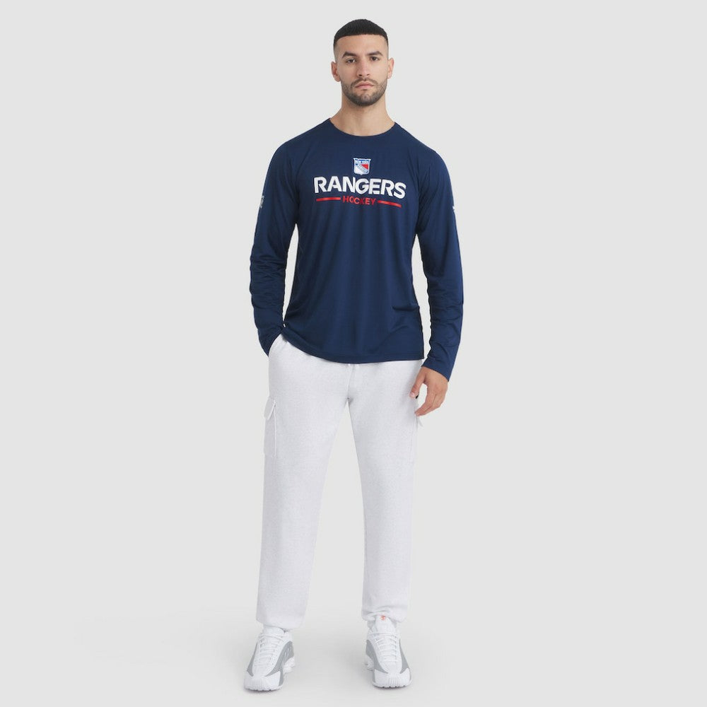 New York Rangers Fanatics Authentic Pro Rink Tech Long Sleeve T-Shirt Navy