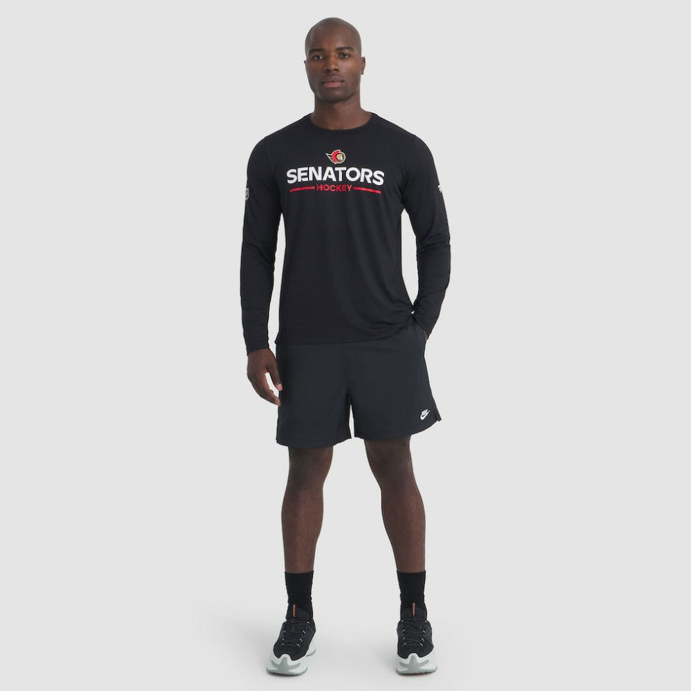 Ottawa Senators Fanatics Authentic Pro Rink Tech Long Sleeve T-Shirt Black