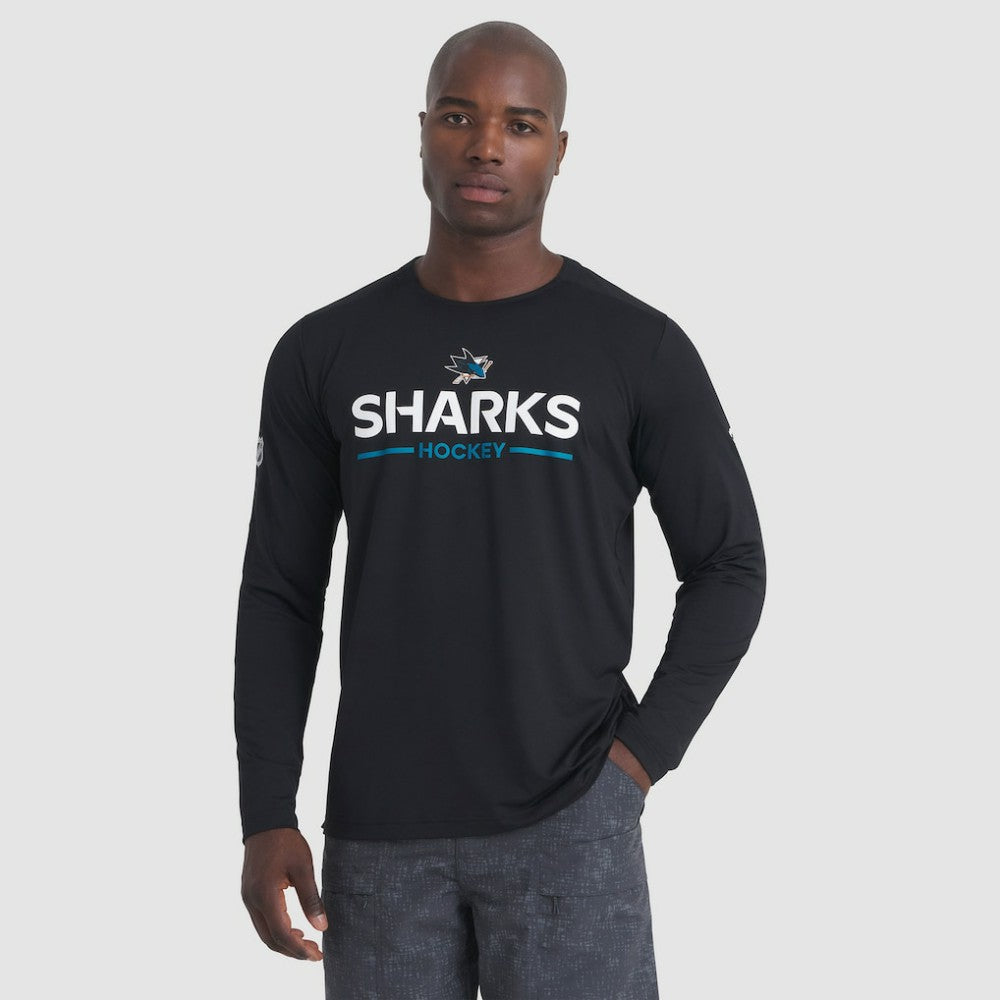 San Jose Sharks Fanatics Authentic Pro Rink Tech Long Sleeve T-Shirt Black