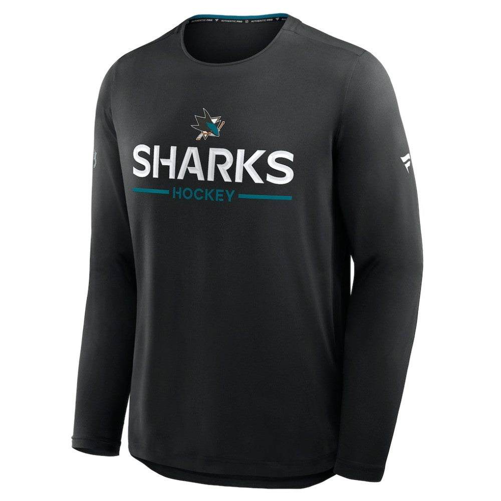 San Jose Sharks Fanatics Authentic Pro Rink Tech Long Sleeve T-Shirt Black