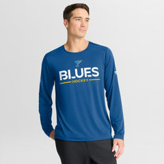 St. Louis Blues Fanatics Authentic Pro Rink Tech Long Sleeve T-Shirt Blue