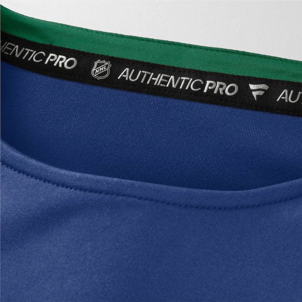 Vancouver Canucks Fanatics Authentic Pro Rink Tech Long Sleeve T-Shirt Blue