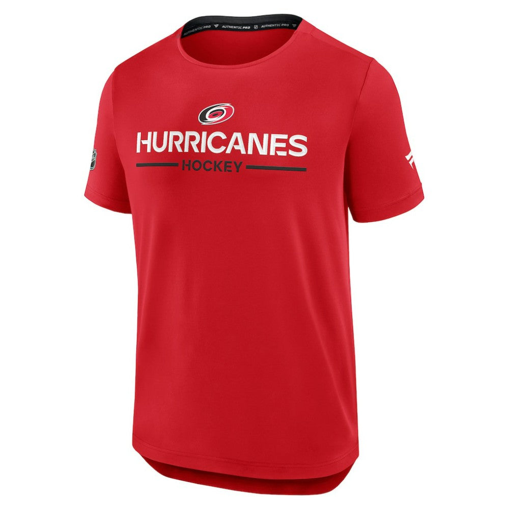 Carolina Hurricanes Fanatics Authentic Pro Rink Tech T-Shirt Red