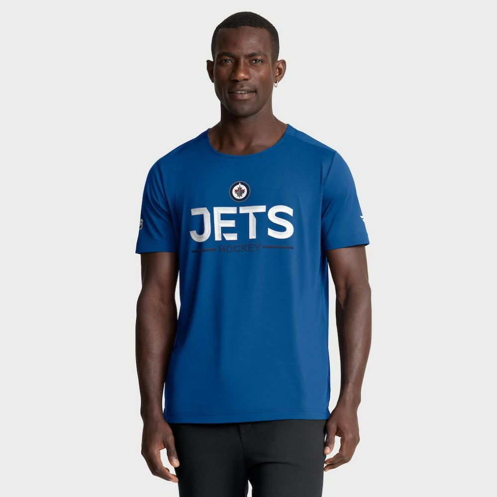 Winnipeg Jets Fanatics Authentic Pro Rink Tech T-Shirt Blue