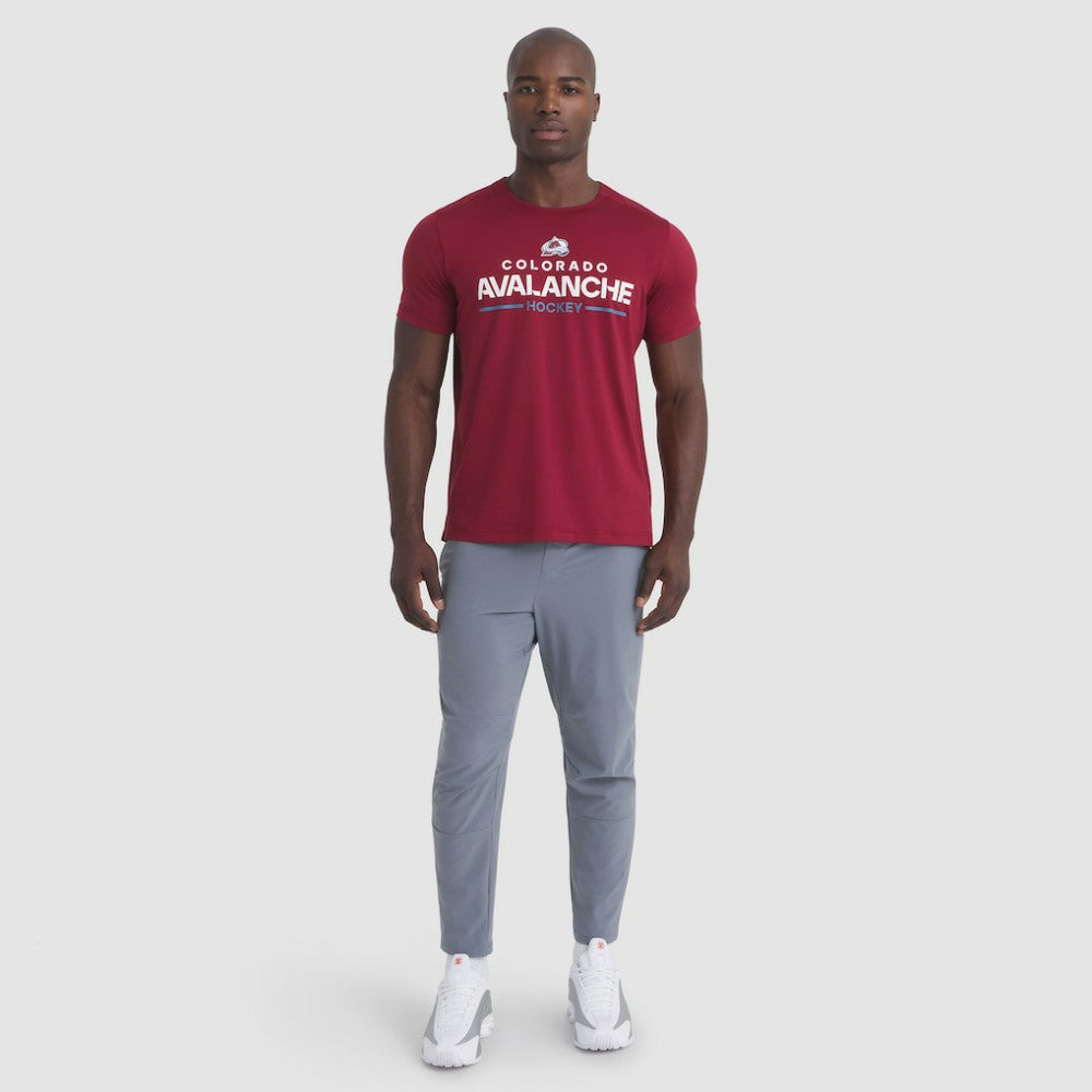 Colorado Avalanche Fanatics Authentic Pro Rink Tech T-Shirt Burgundy