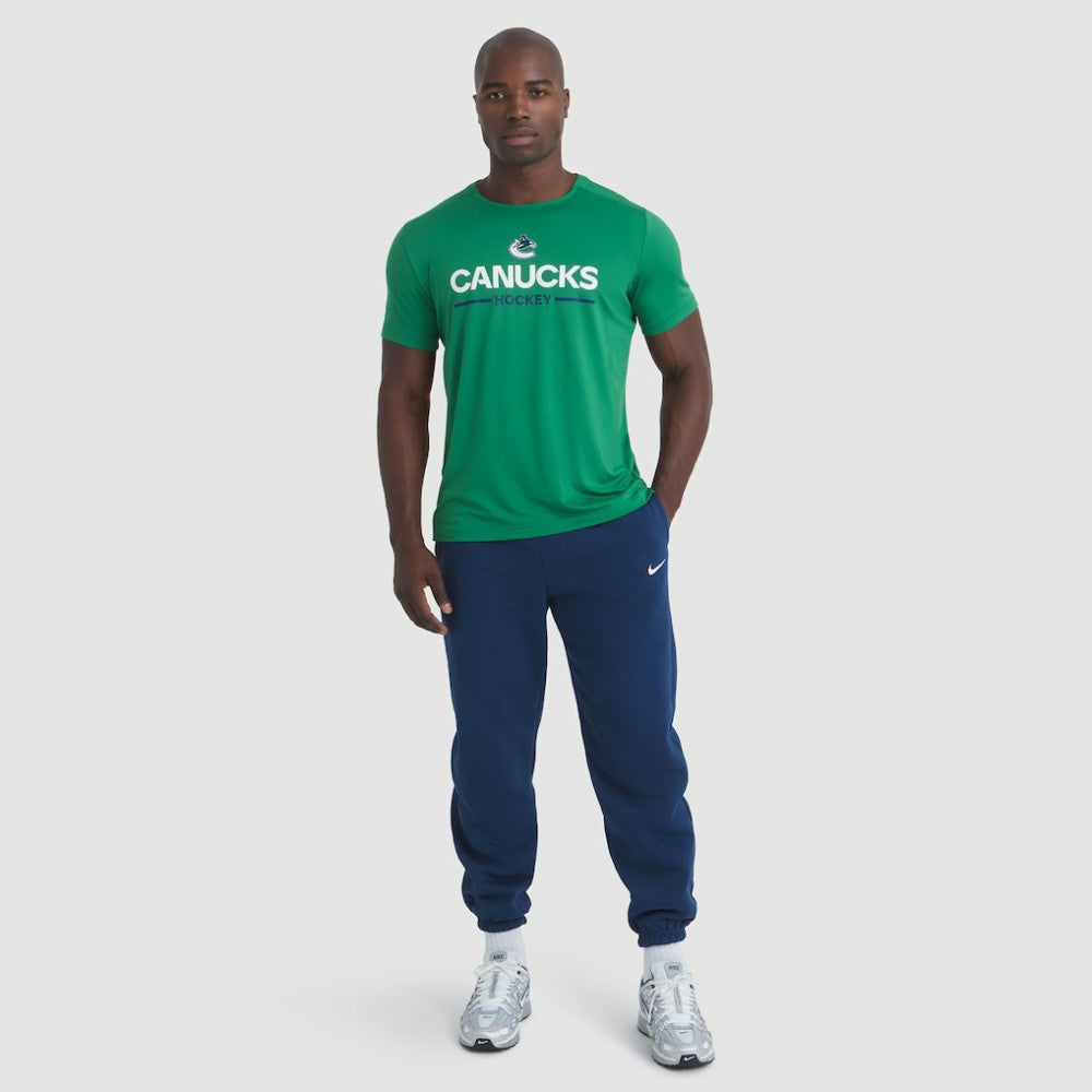 Vancouver Canucks Fanatics Authentic Pro Rink Tech T-Shirt Green