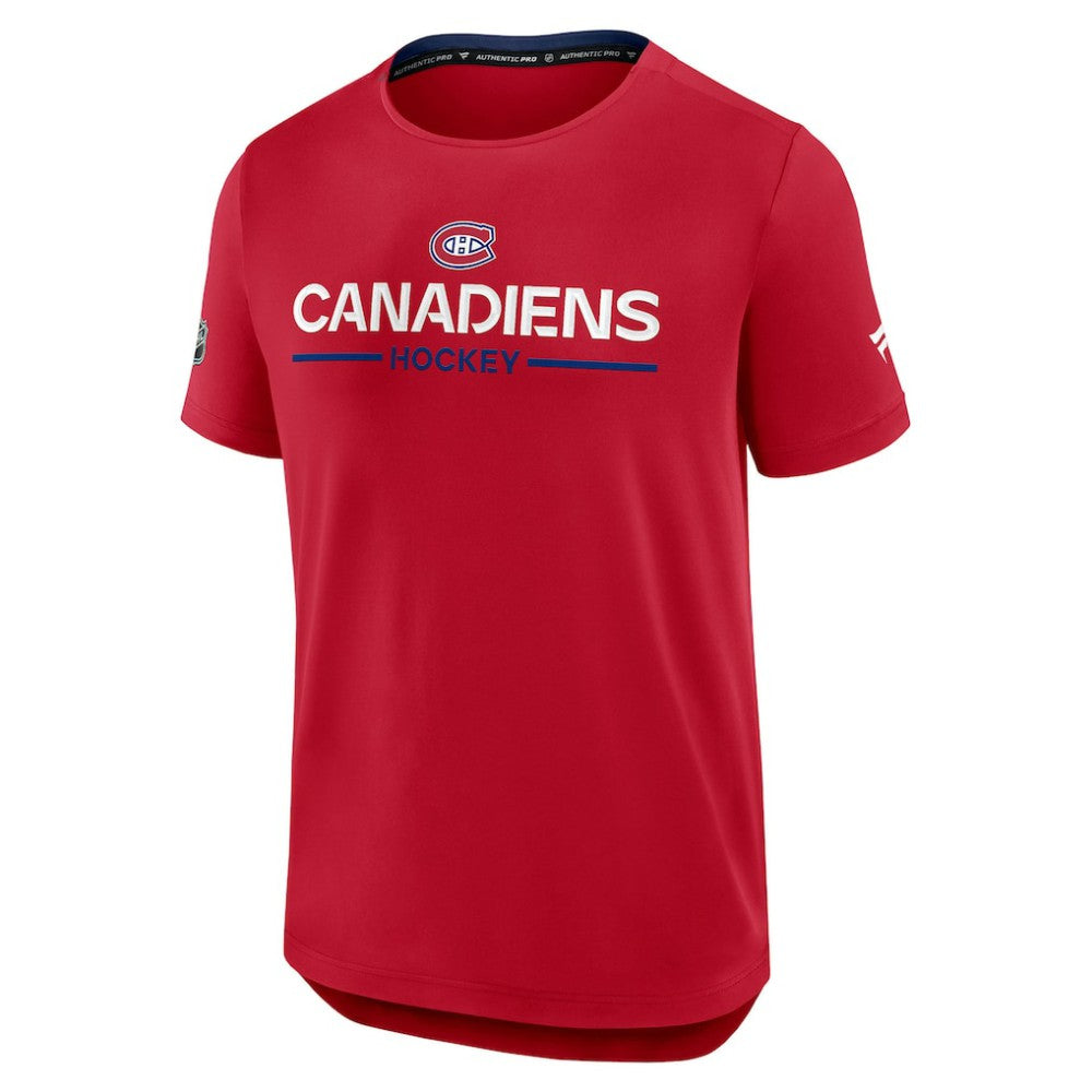 Montreal Canadiens Fanatics Authentic Pro Rink Tech T-Shirt Red