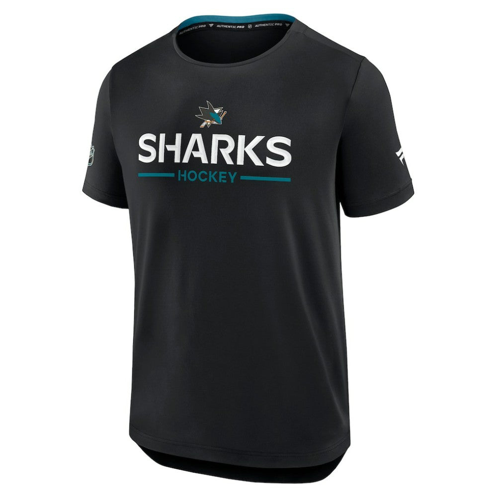 San Jose Sharks Fanatics Authentic Pro Rink Tech T-Shirt Black