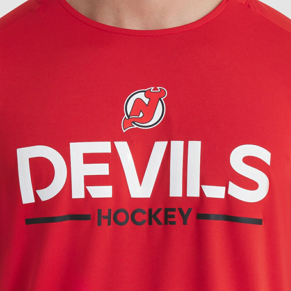 New Jersey Devils Fanatics Authentic Pro Rink Tech T-Shirt Red