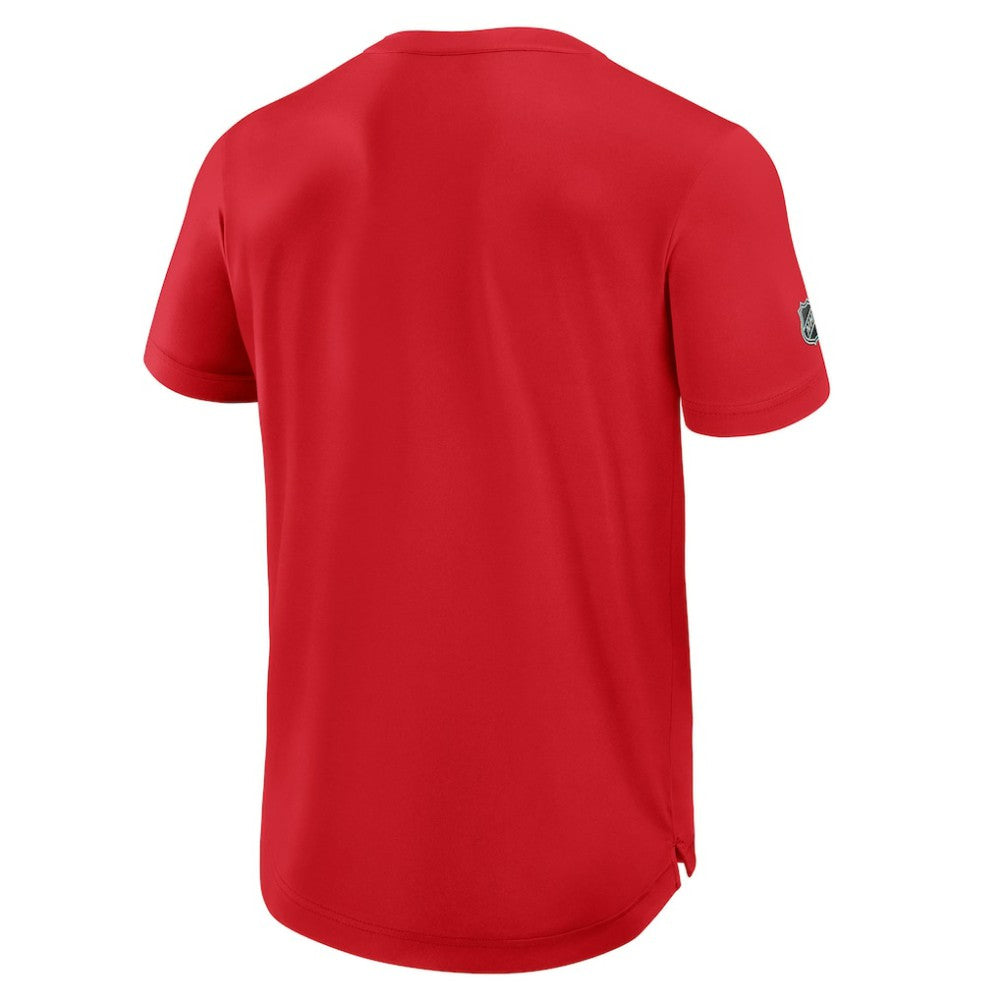 New Jersey Devils Fanatics Authentic Pro Rink Tech T-Shirt Red