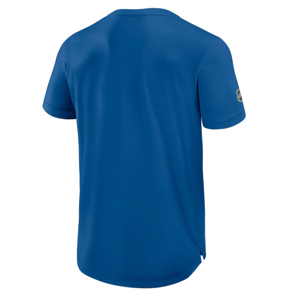 New York Rangers Fanatics Authentic Pro Rink Centennial Tech T-Shirt Blue
