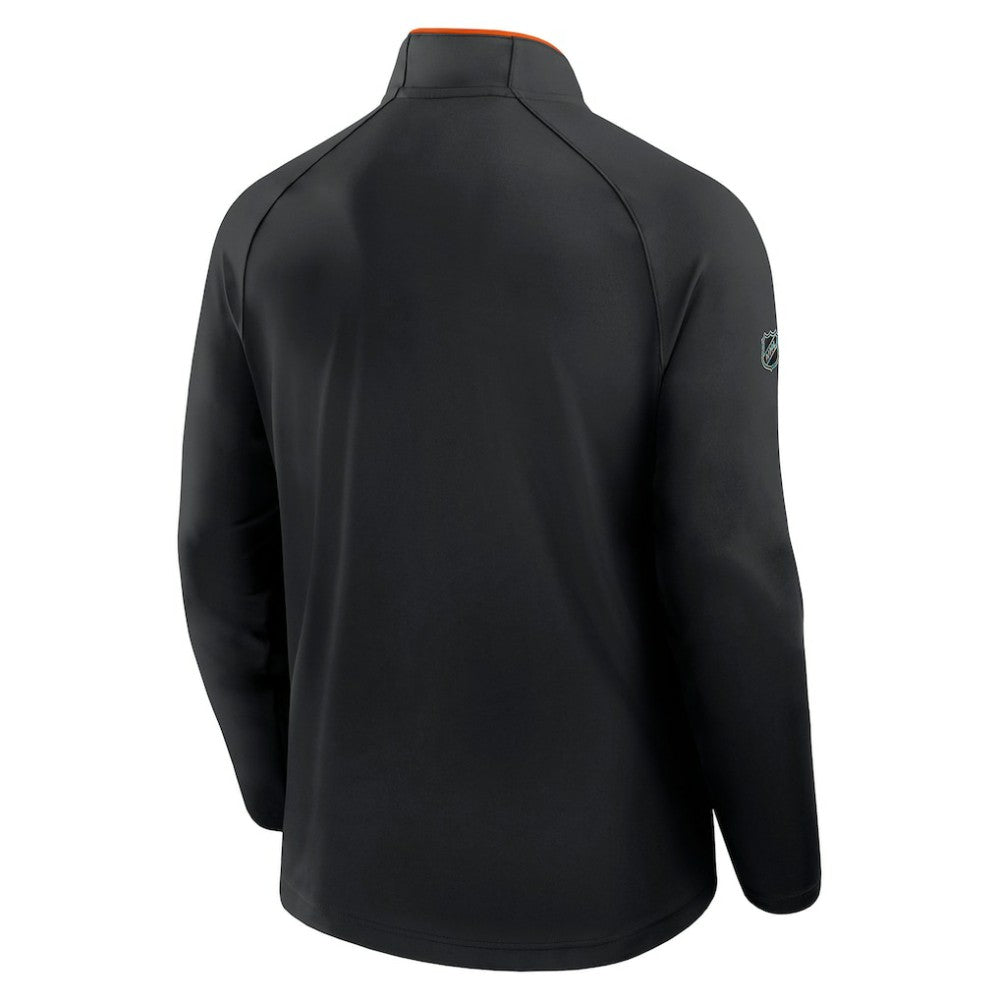 Philadelphia Flyers Fanatics Authentic Pro Rink Training Quarter-Zip Pullover Black
