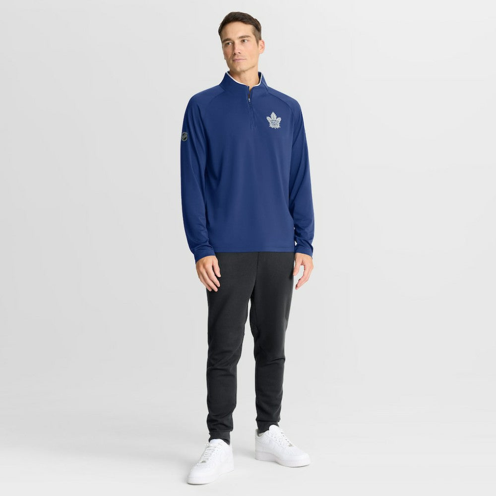 Toronto Maple Leafs Fanatics Authentic Pro Rink Training Quarter-Zip Pullover Blue