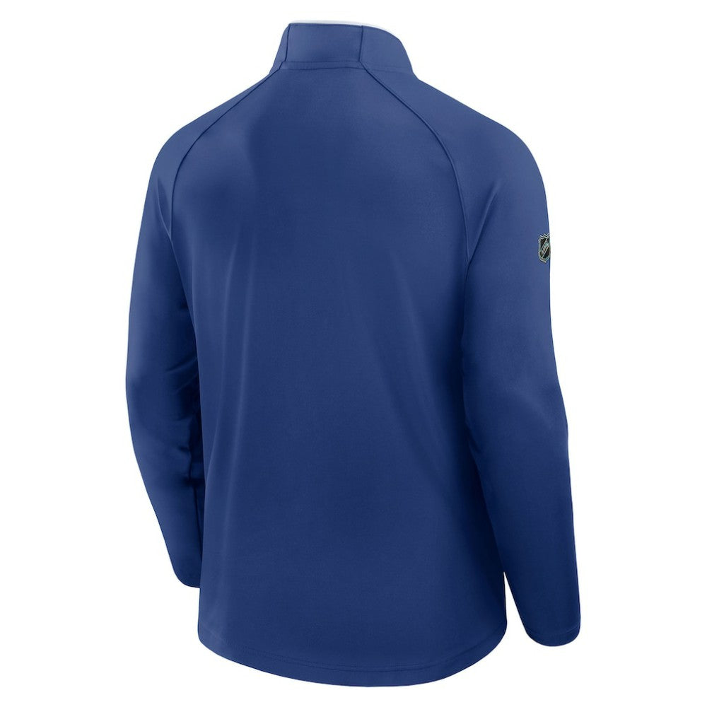 Toronto Maple Leafs Fanatics Authentic Pro Rink Training Quarter-Zip Pullover Blue