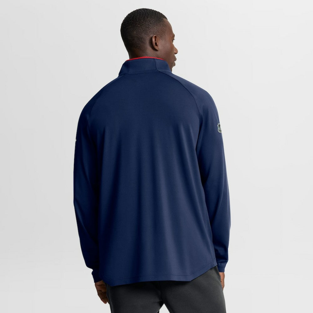 Columbus Blue Jackets Fanatics Authentic Pro Rink Training Quarter-Zip Pullover Navy