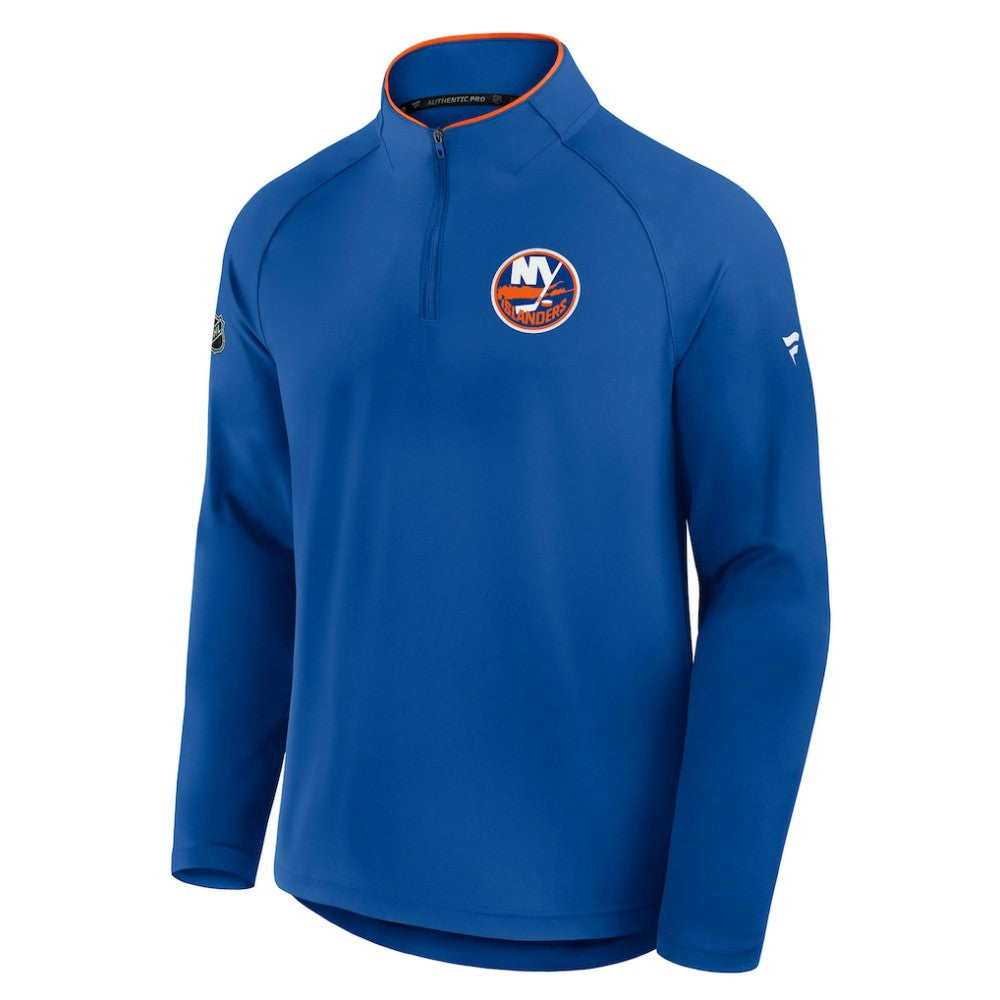 New York Islanders Fanatics Authentic Pro Rink Training Quarter-Zip Pullover Royal