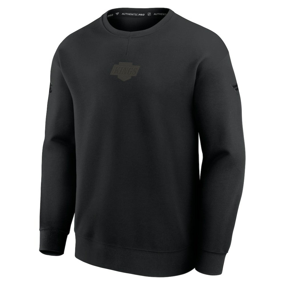 Los Angeles Kings Fanatics Authentic Pro Road Tri-Blend Sweatshirt Black