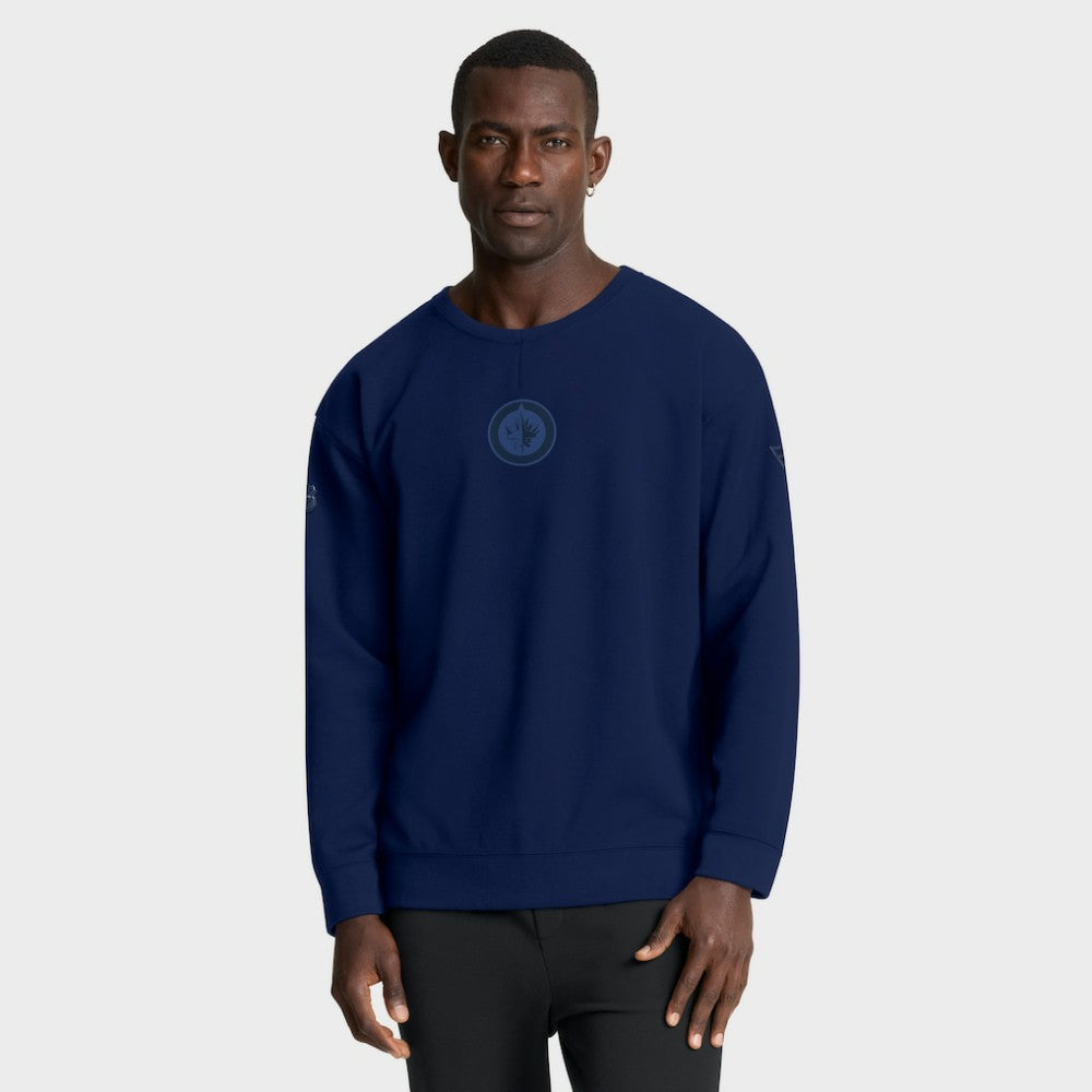Winnipeg Jets Fanatics Authentic Pro Road Tri-Blend Sweatshirt Navy
