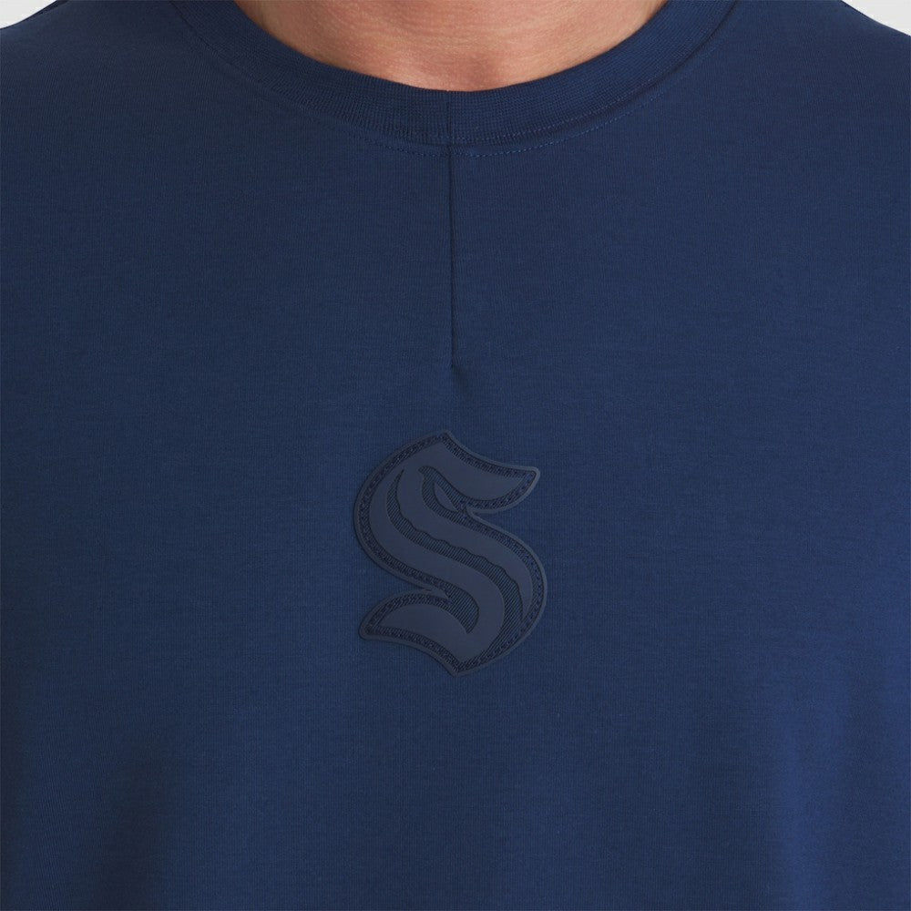 Seattle Kraken Fanatics Authentic Pro Road Tri-Blend Sweatshirt Deep Sea Blue