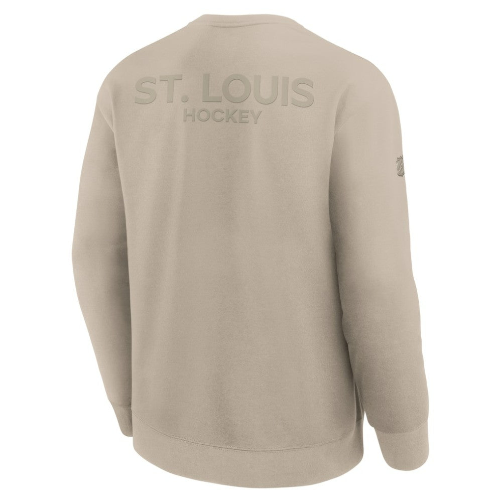 St. Louis Blues Fanatics Authentic Pro Road Tri-Blend Sweatshirt Tan