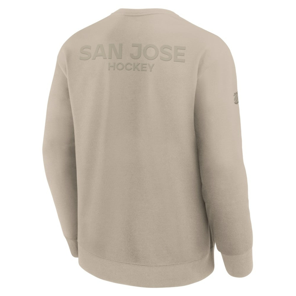 San Jose Sharks Fanatics Authentic Pro Road Tri-Blend Sweatshirt Tan