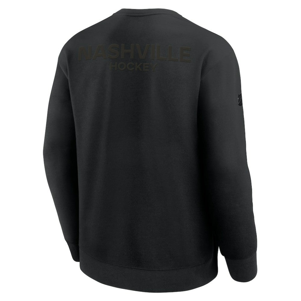 Nashville Predators Fanatics Authentic Pro Road Tri-Blend Sweatshirt Black