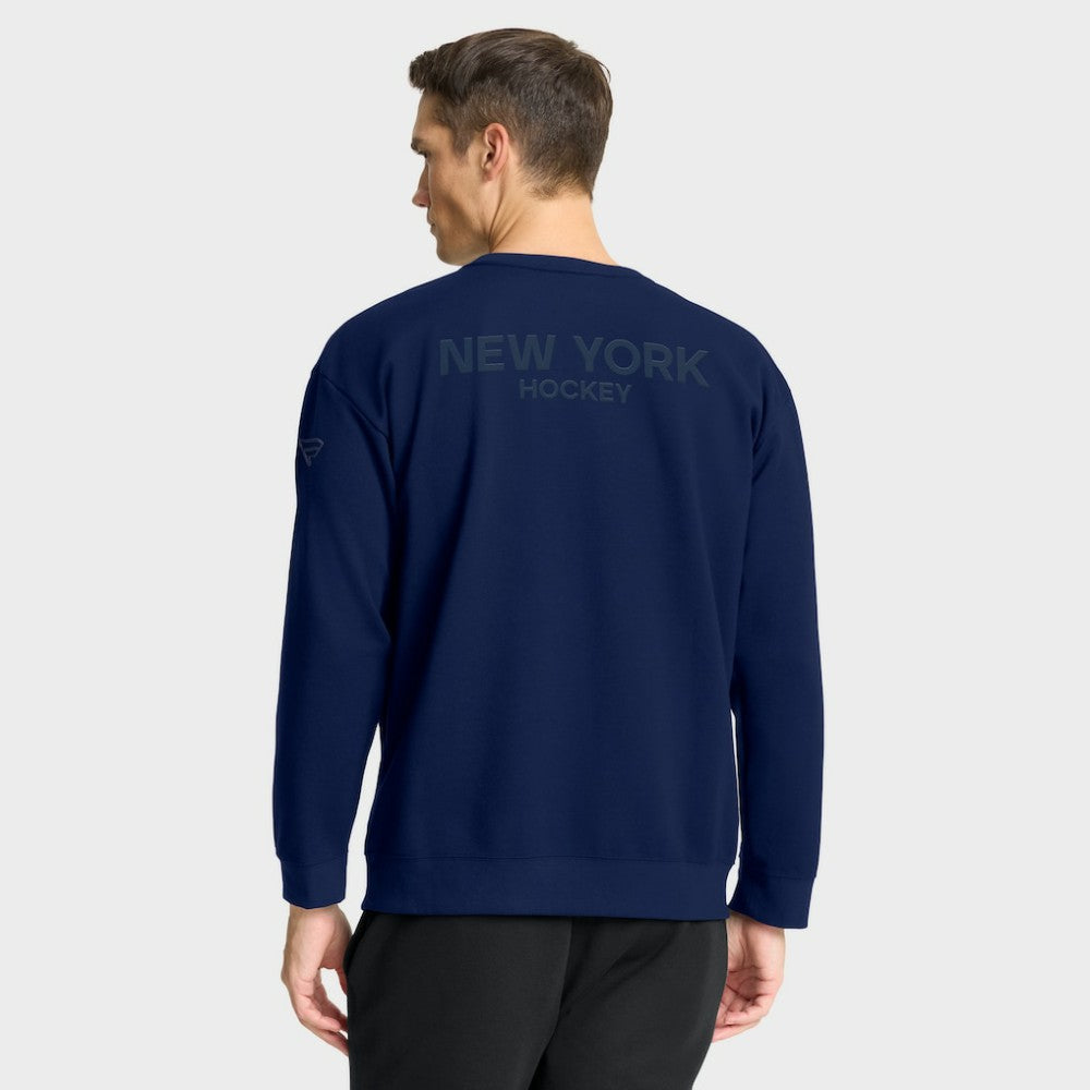 New York Rangers Fanatics Authentic Pro Road Tri-Blend Sweatshirt Navy