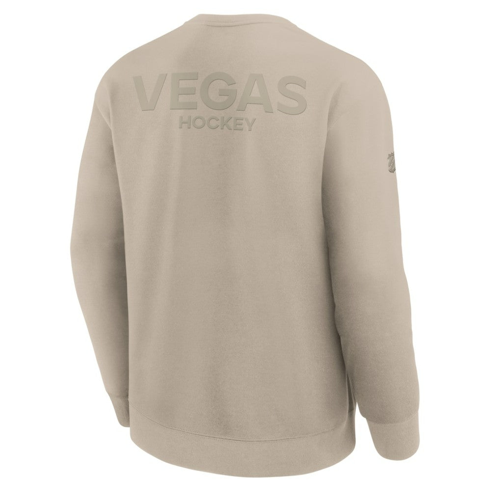 Vegas Golden Knights Fanatics Authentic Pro Road Tri-Blend Sweatshirt Tan