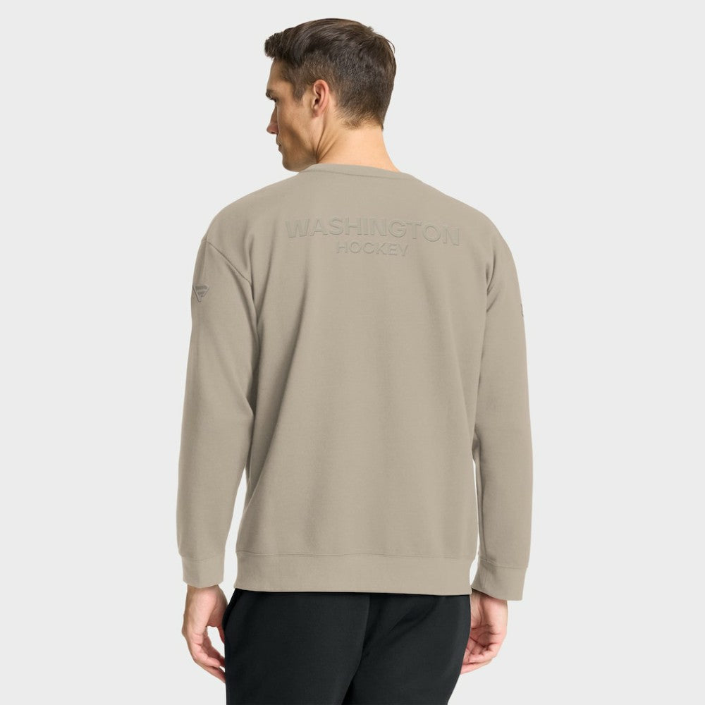 Washington Capitals Fanatics Authentic Pro Road Tri-Blend Sweatshirt Tan