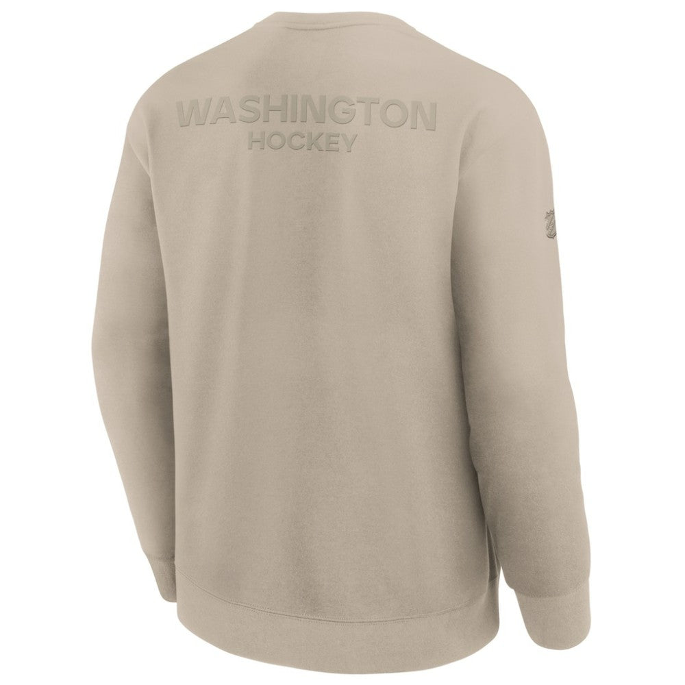 Washington Capitals Fanatics Authentic Pro Road Tri-Blend Sweatshirt Tan