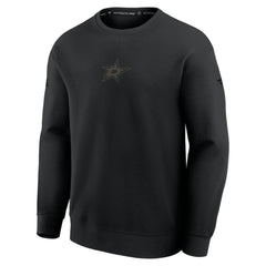 Dallas Stars Fanatics Authentic Pro Road Tri-Blend Sweatshirt Black