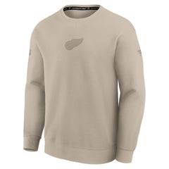 Detroit Red Wings Fanatics Authentic Pro Road Tri-Blend Sweatshirt Tan