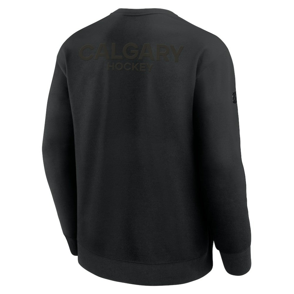 Calgary Flames Fanatics Authentic Pro Road Tri-Blend Sweatshirt Black