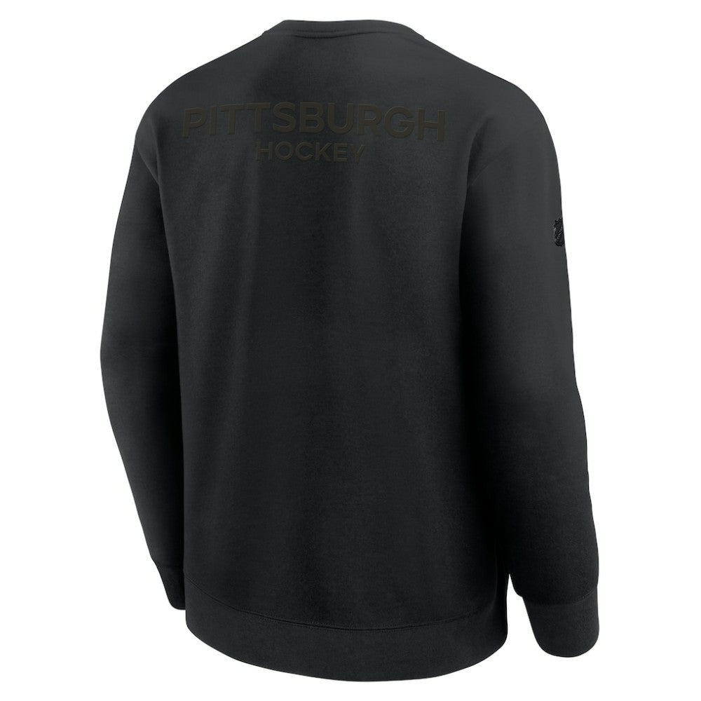 Pittsburgh Penguins Fanatics Authentic Pro Road Tri-Blend Sweatshirt Black
