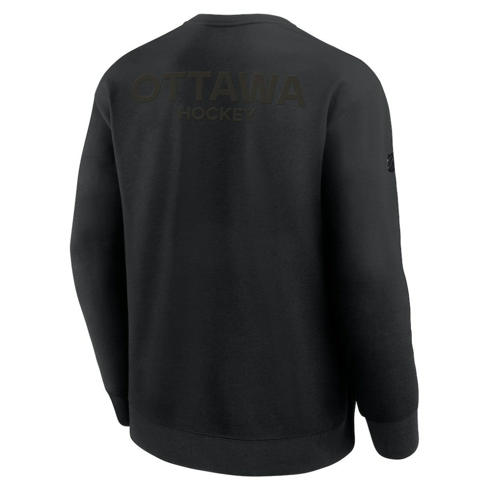Ottawa Senators Fanatics Authentic Pro Road Tri-Blend Sweatshirt Black