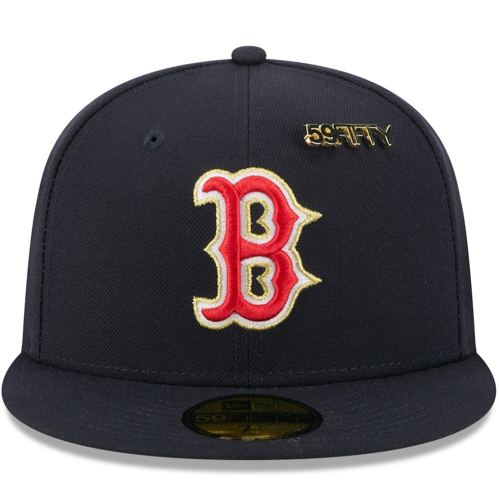 Boston Red Sox 2025 59FIFTY Day 59FIFTY Fitted Hat with Pins - Navy | New Era