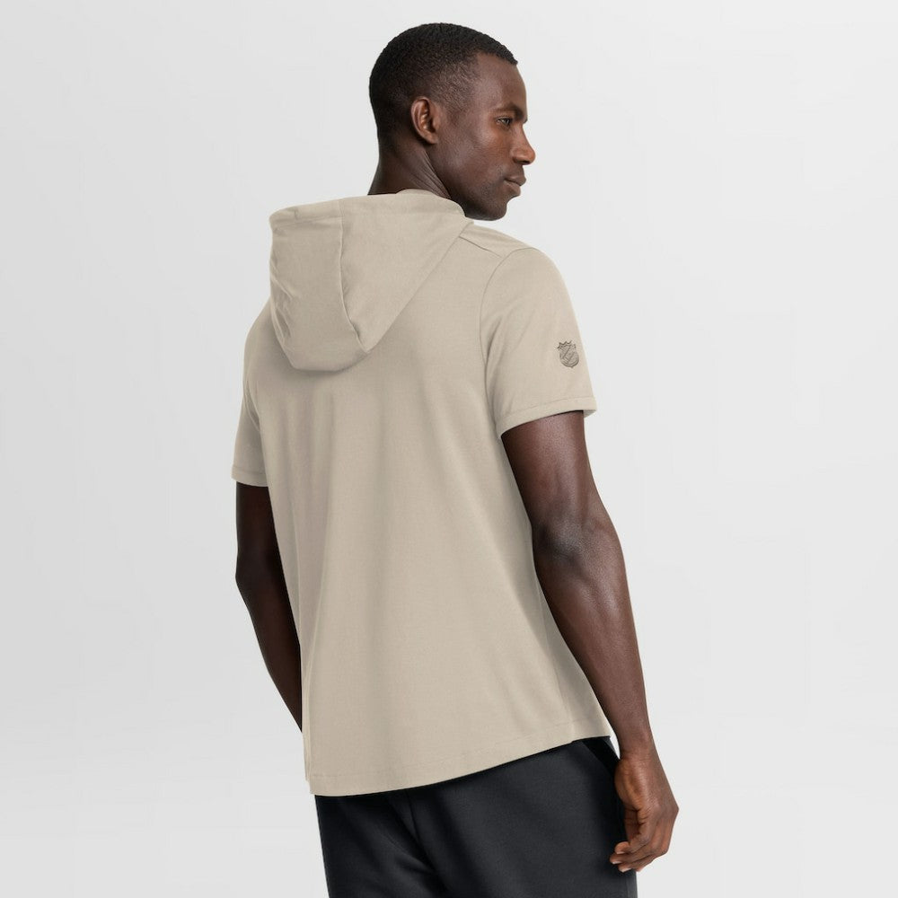 Vegas Golden Knights Fanatics Authentic Pro Road Short Sleeve Hoodie Tan