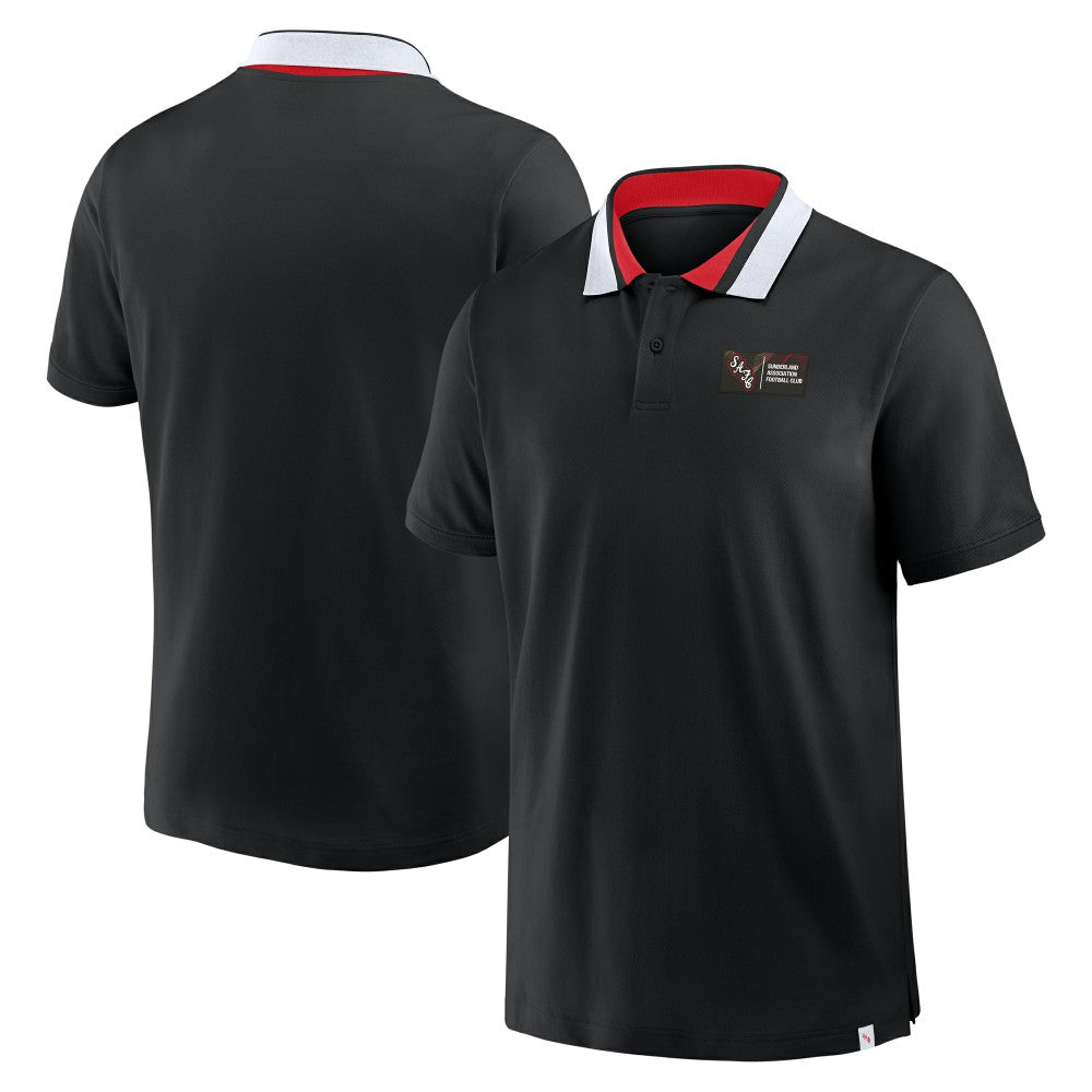Sunderland Classic Tipped Polo Shirt / Black / Mens shop