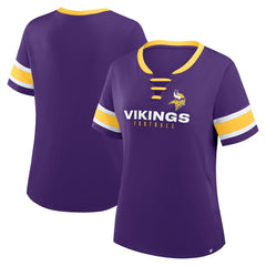 Minnesota Vikings Women's Redzone Draw Play Athena Lace-Up T-Shirt - Purple online