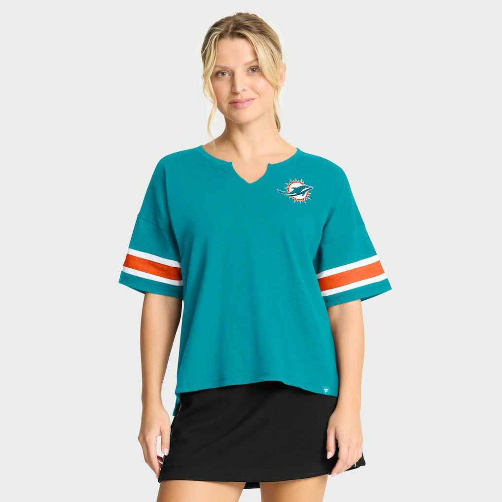Miami Dolphins Women's Redzone Curl Route T-Shirt - Aqua on sale