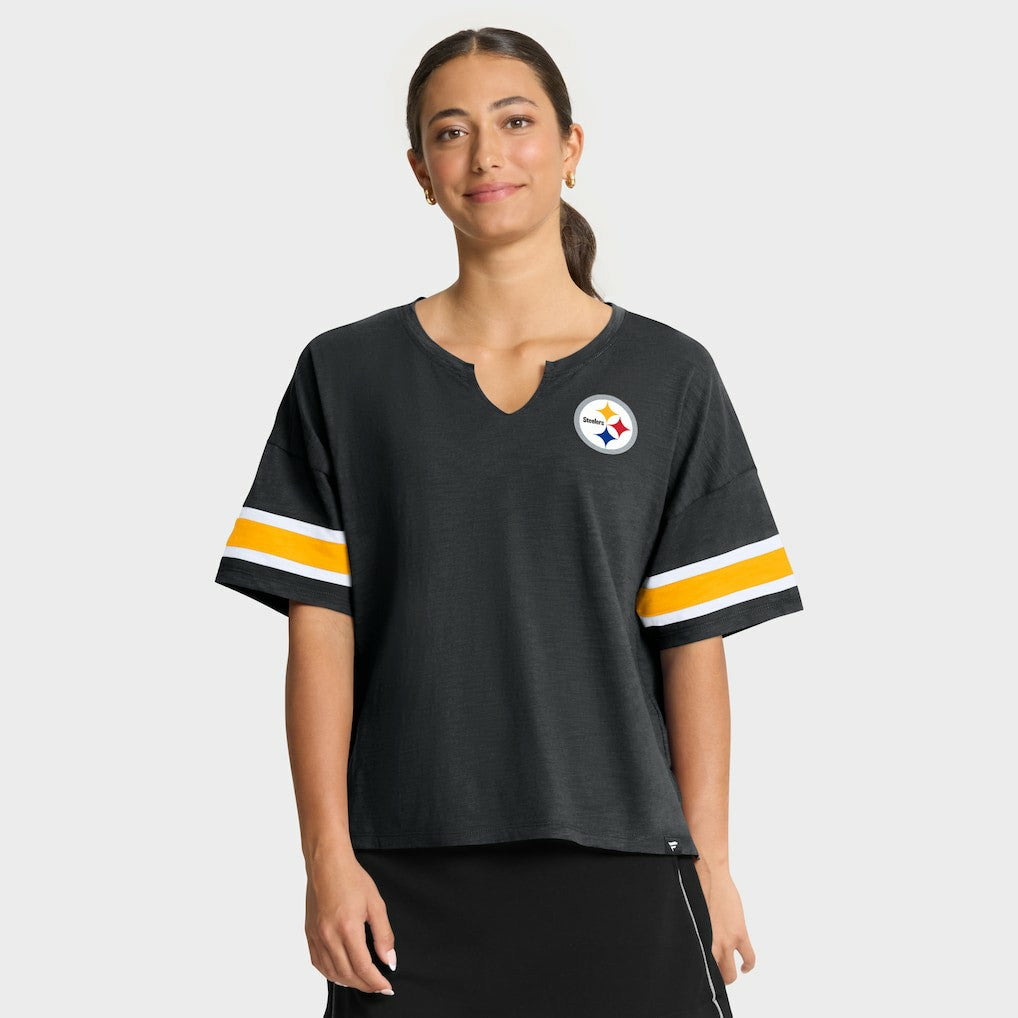 Pittsburgh Steelers Women's Redzone Curl Route T-Shirt - Black sale