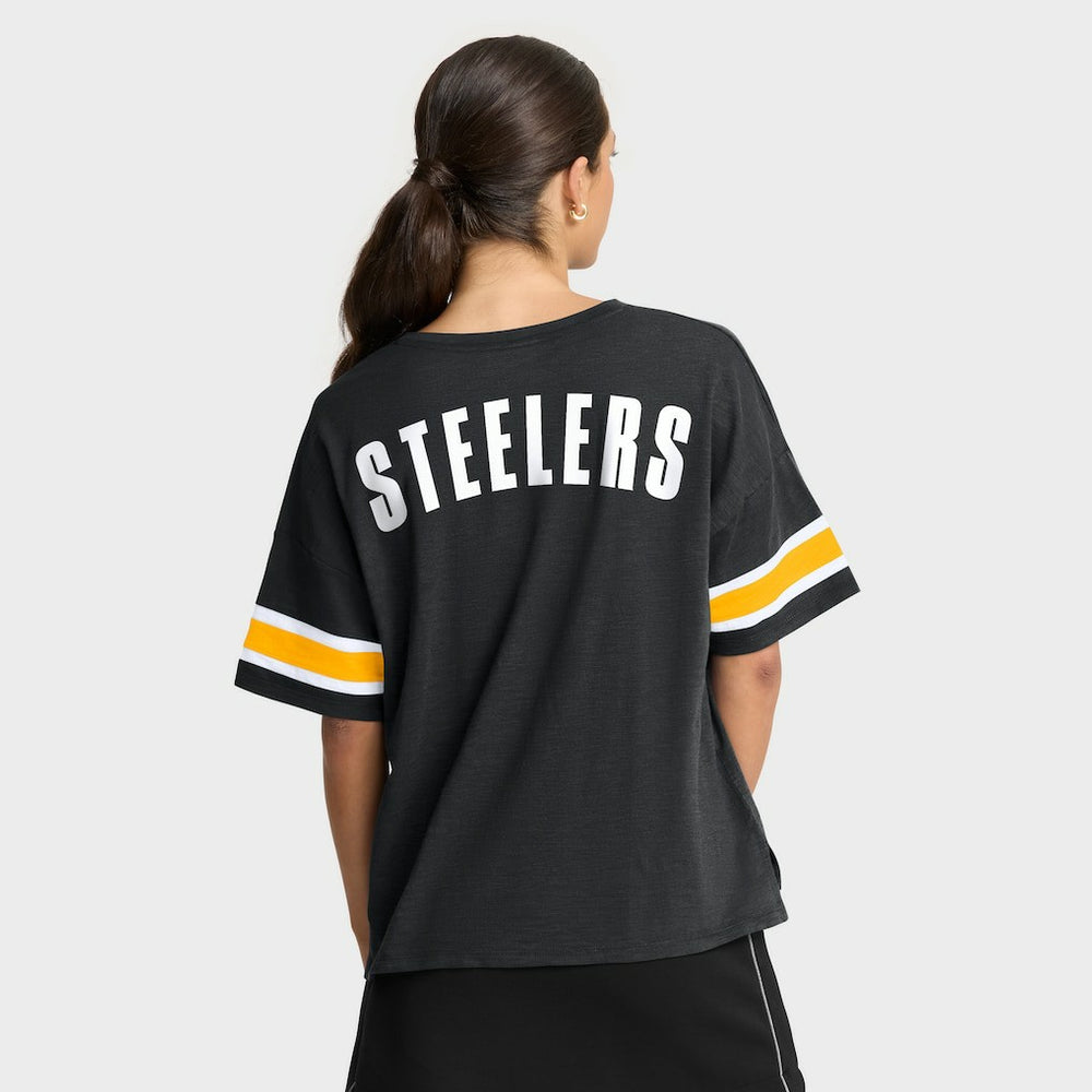 Pittsburgh Steelers Women's Redzone Curl Route T-Shirt - Black sale